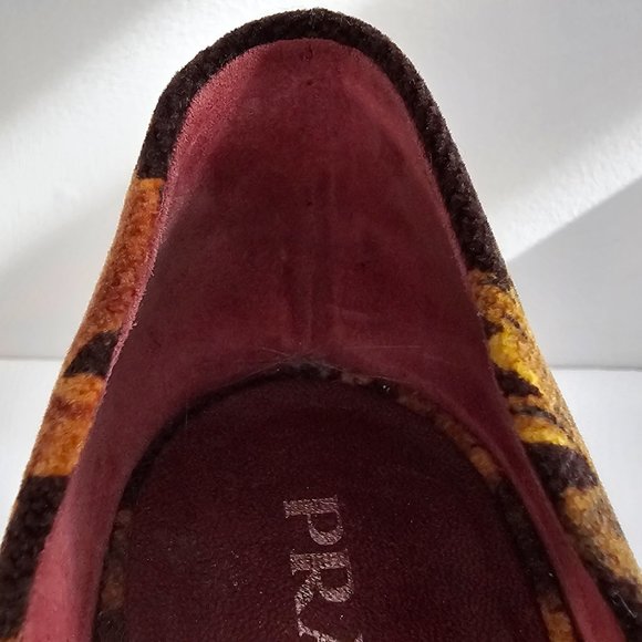 PRADA Suede Printed D'Orsay Pumps - Picture 8 of 10